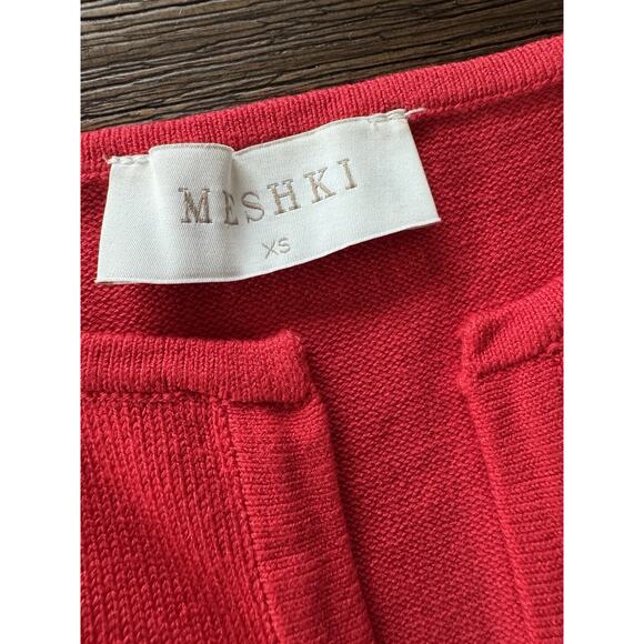 Meshki Dress Midi Red Marina Sleeveless Buttoned Knit XS - Picture 3 of 12